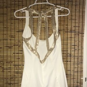 White, gold, Never worn, Knee-length, Tobi, medium